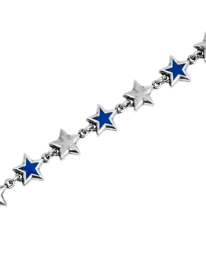 TwoJeys Enameled Stars Bracelet Blue