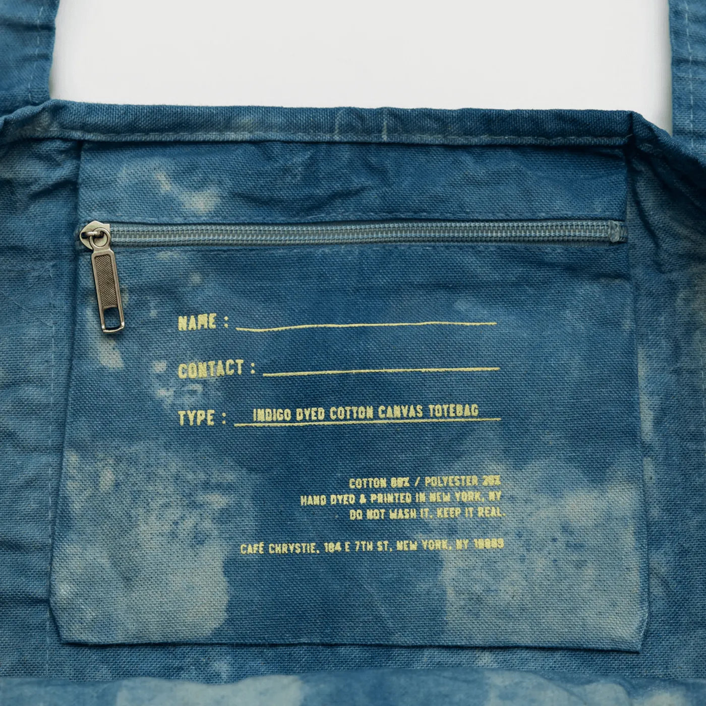 Chrystie NYC Cafe Chrystie Tote Bag Indigo Dyed - ARROW & BEAST