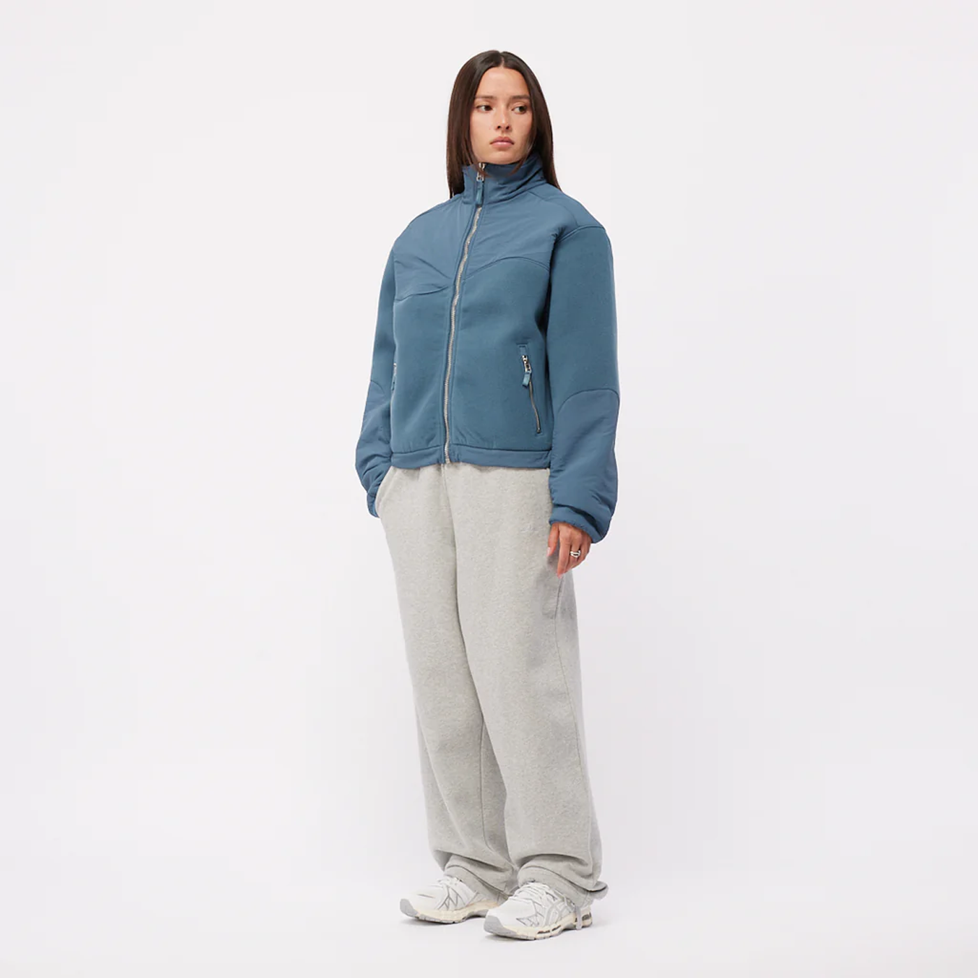 Dime MTL Heavyweight Fleece Jacket Slate Blue