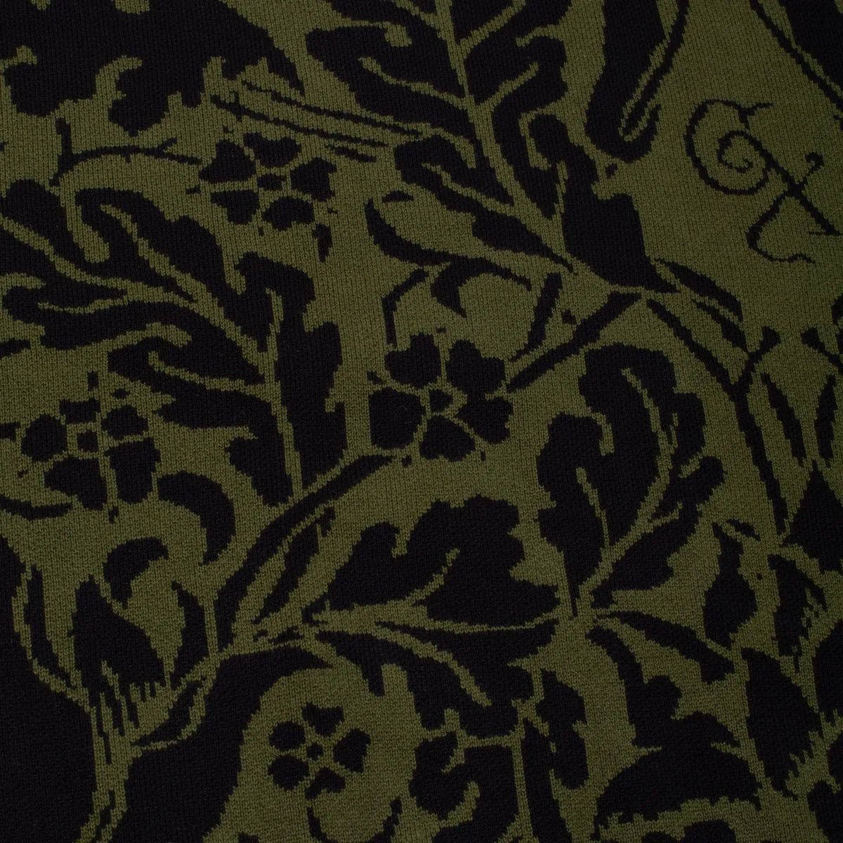 GX1000 Jacquard Knit Floral Sweater Black / Green - ARROW & BEAST