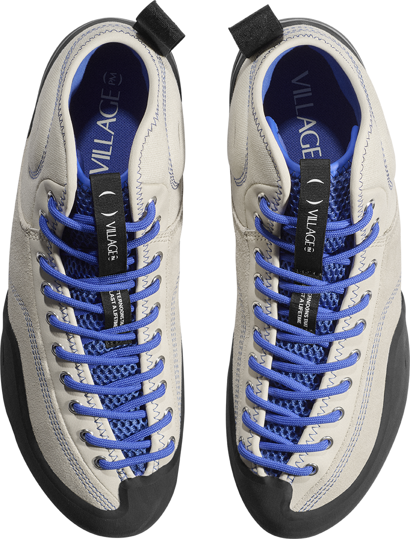 Village PM 1PM MID Sneaker - Cream - Blue