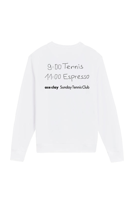 Sunday Tennis Club Sweater White