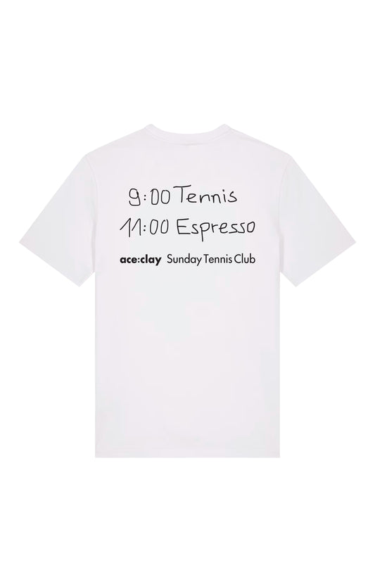 Sunday Tennis Club Tee Shirt White