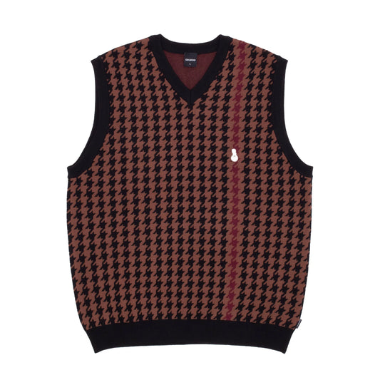 GX1000 Jacquard Knit Vest Brown - ARROW & BEAST