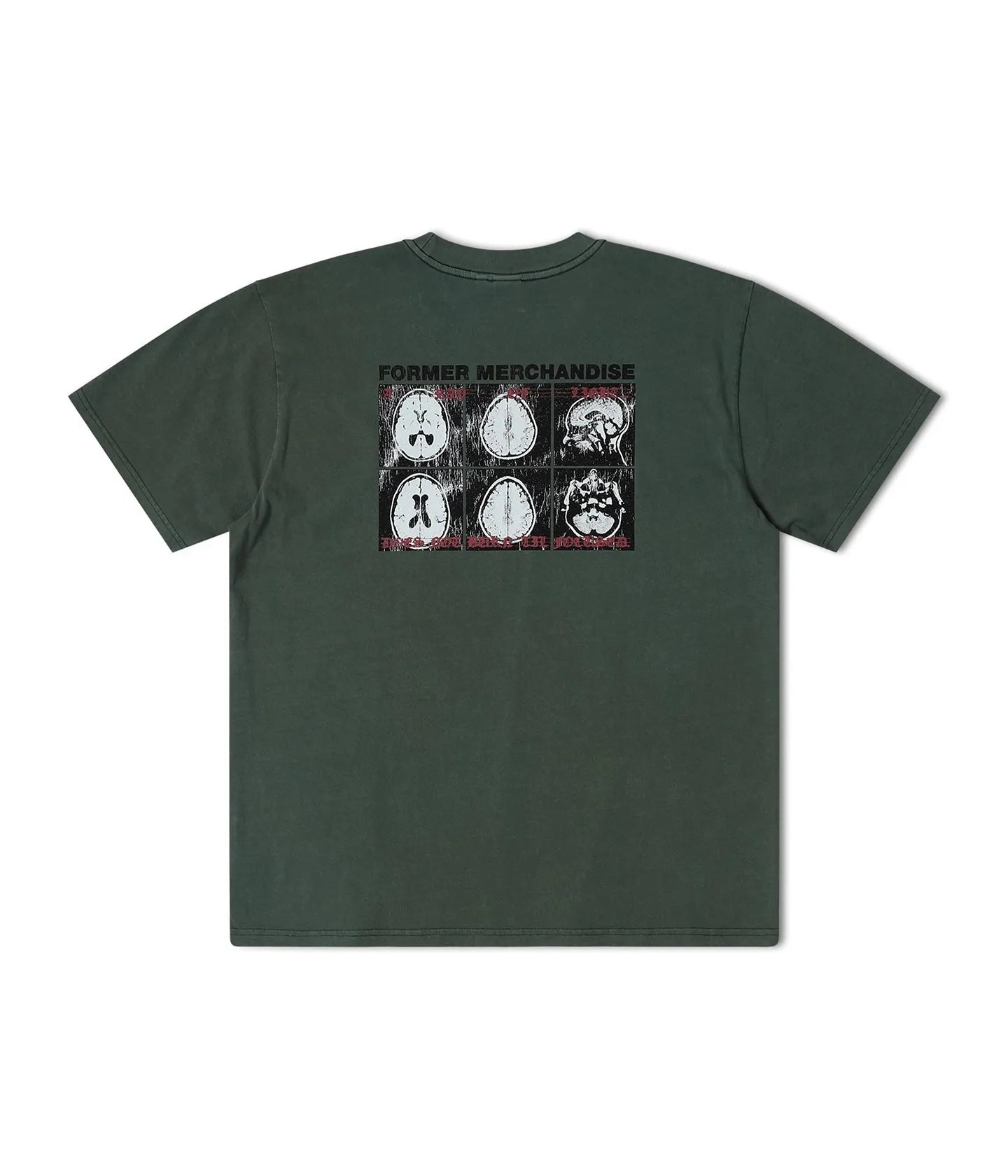 Former Merchandise Brainscan Oversized Tee Washed Green - ARROW & BEAST