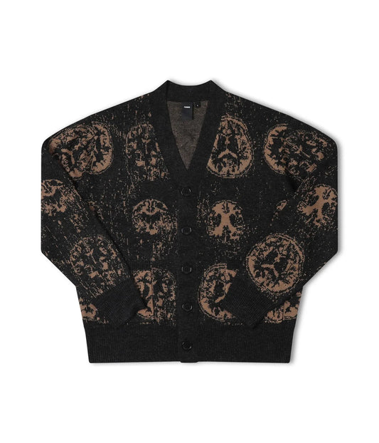 Former Merchandise Brainscan Cardigan Black Mushromm - ARROW & BEAST