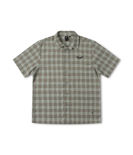 Former Merchandise - MANNERS CHECK SS SHIRT - GREEN BROWN - ARROW & BEAST