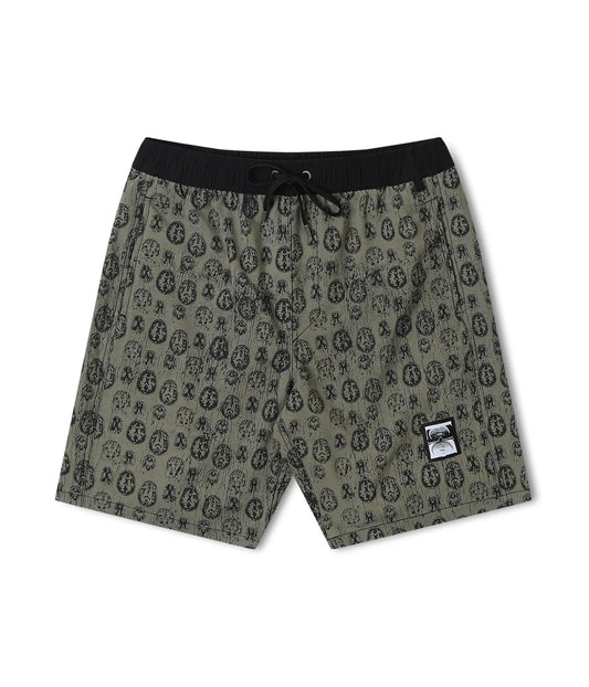 Former Merchandise - SWANS RUMINATION SWIM TRUNK - BLACK SAGE - ARROW & BEAST