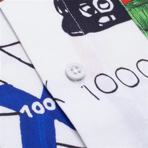 GX1000 - Panda Sex Rayon Button Down White - White - ARROW & BEAST