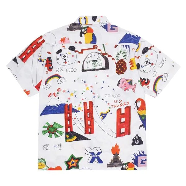 GX1000 - Panda Sex Rayon Button Down White - White - ARROW & BEAST