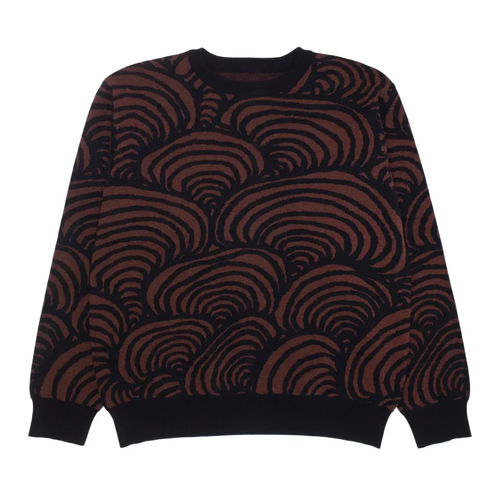 GX1000 Jacquard ZK Sweater Brown - ARROW & BEAST