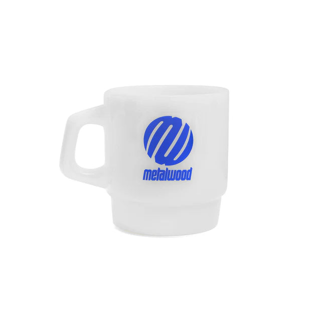 Metalwood Studio Metal Logo Milk Glass Mug
