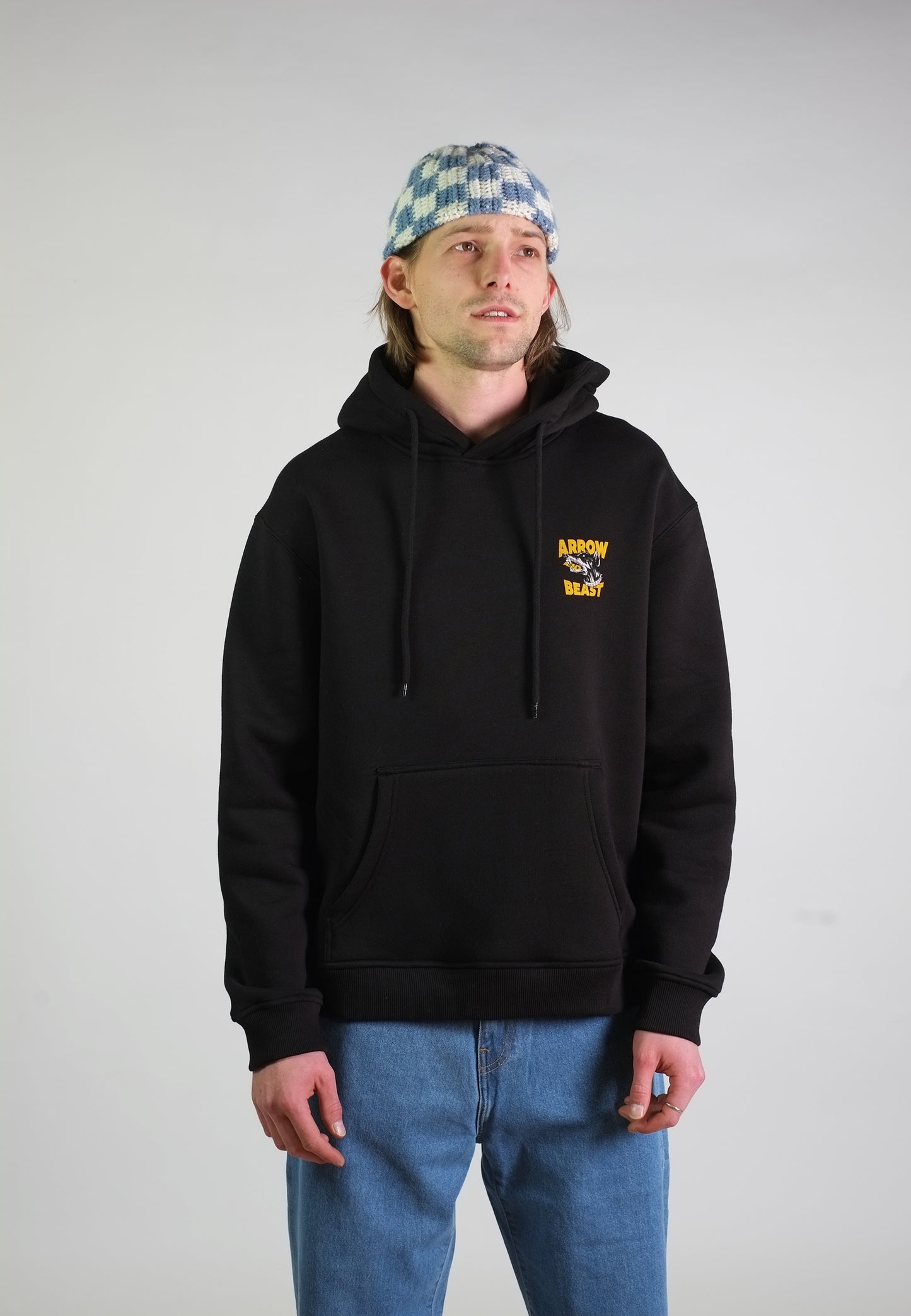 Arrow & Beast Doberman Hooded Sweatshirt Black