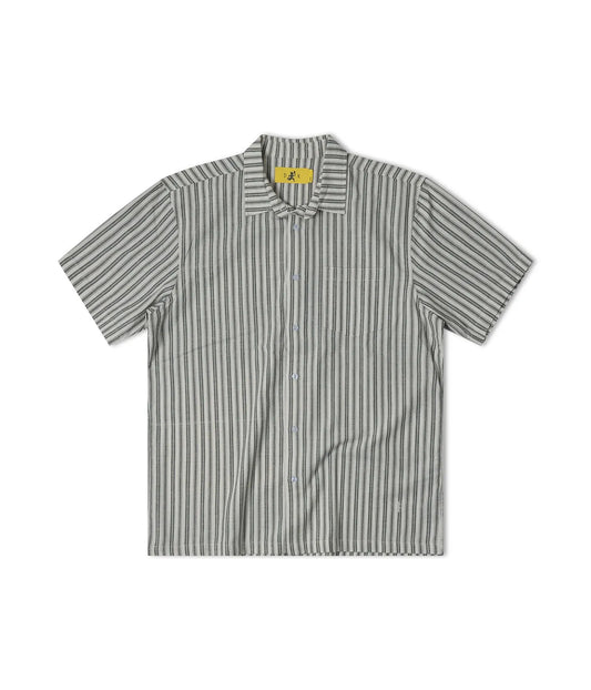 Former Merchandise Ryenolds Striped Shirt Bone Green - ARROW & BEAST