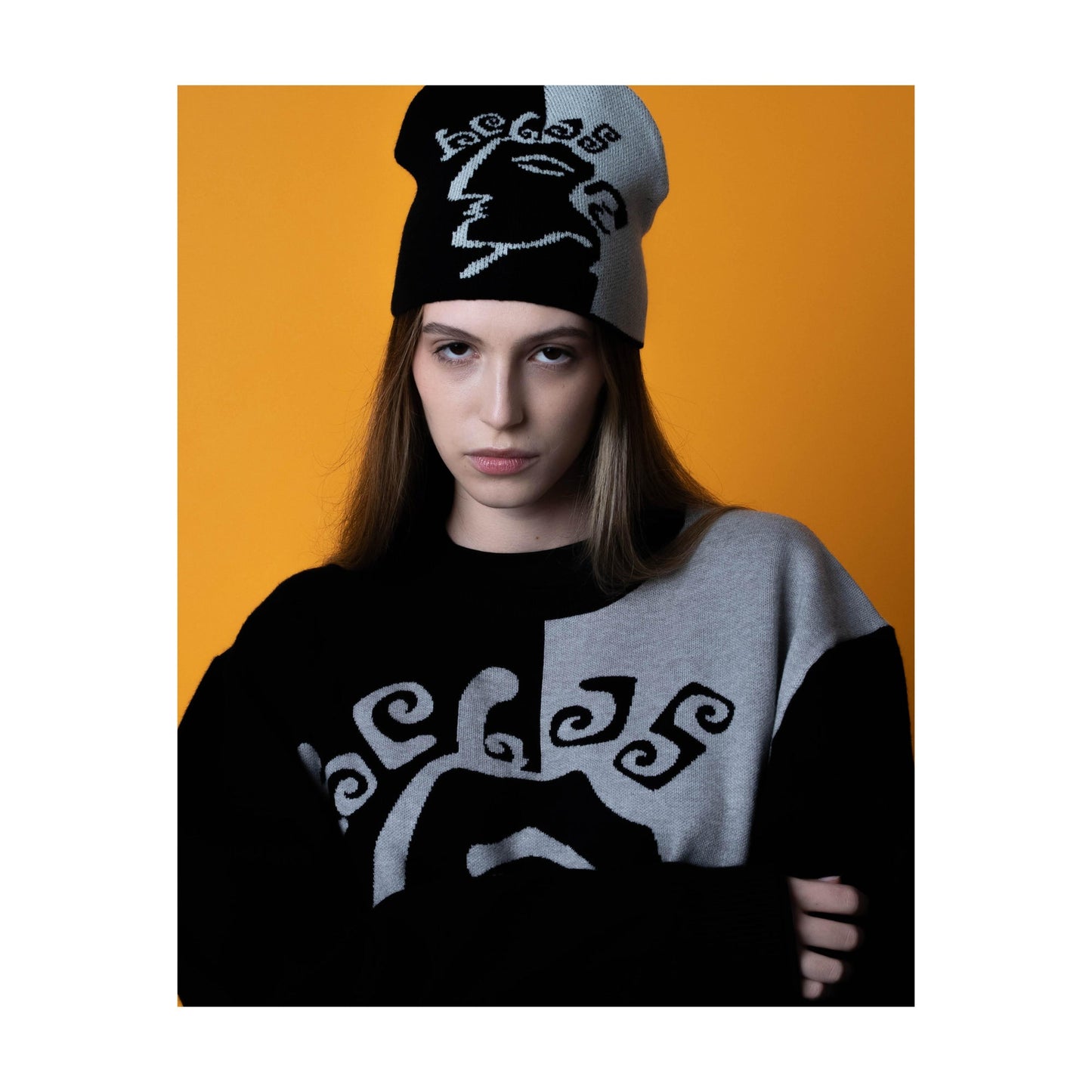 Helas Limited Dieu Grec Beanie Black Grey