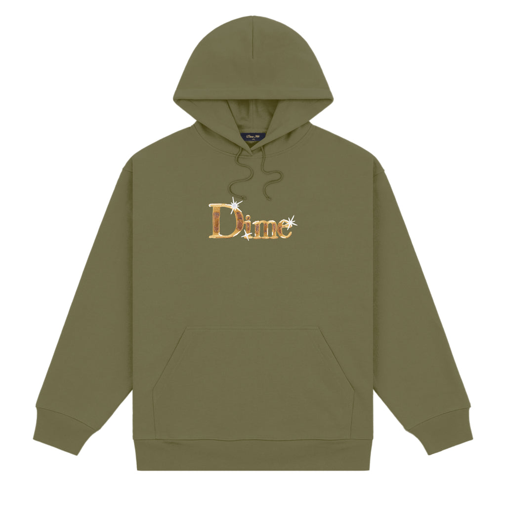 Dime MTL Shiny Hoodie Dark Olive