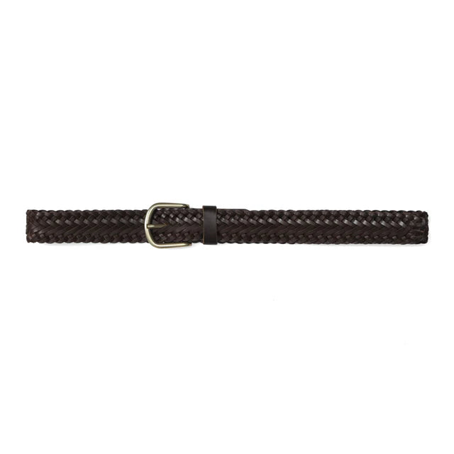 Metalwood Studio Braided Leather Belt Brown