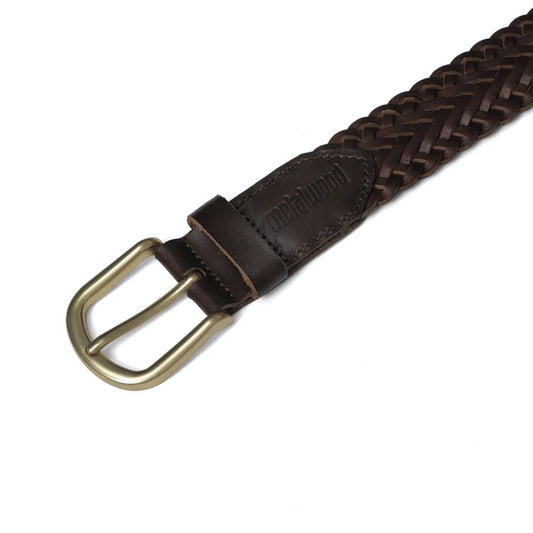 Metalwood Studio Braided Leather Belt Brown