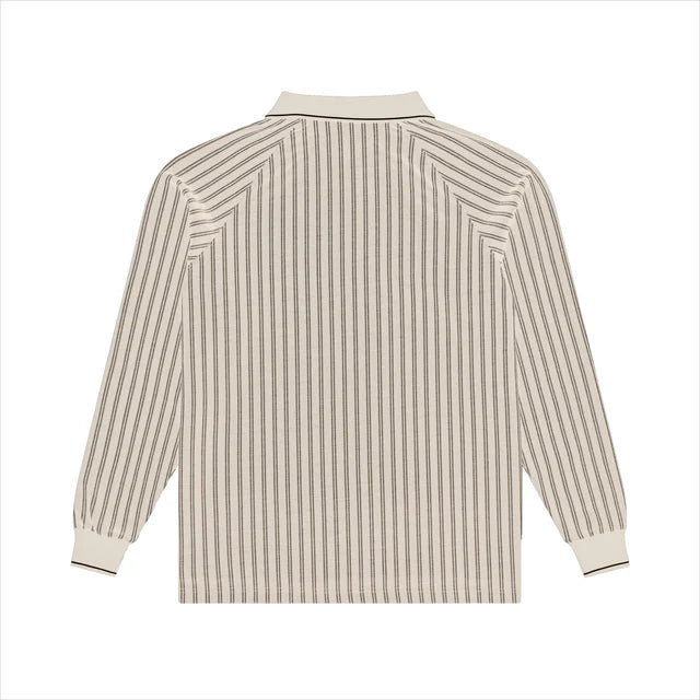 Metalwood Studio Ribbed LS Polo Tan
