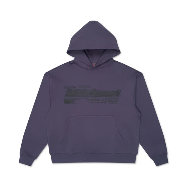 Metalwood Studio La Brea Shop Hooded Sweatshirt Gunmetal