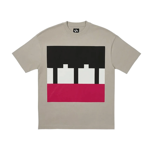 The Trilogy Tapes - TTT Block T-Shirt - Grey White Red - ARROW & BEAST