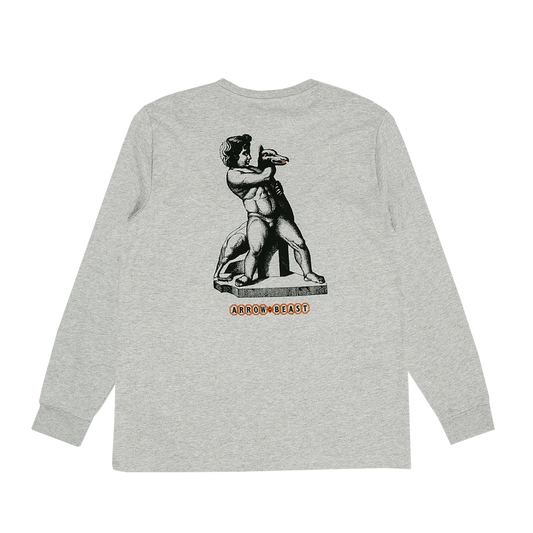 ARROW & BEAST Oracle Long Sleeved Tee Heather Grey - ARROW & BEAST
