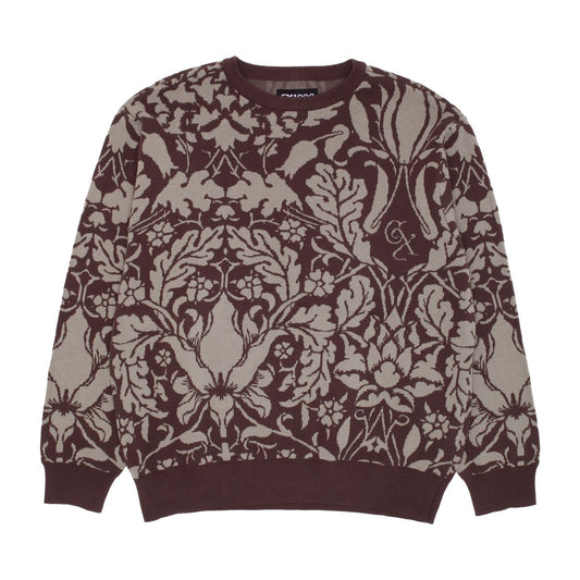 GX1000 Jacquard Knit Floral Sweater Brown / Cream - ARROW & BEAST