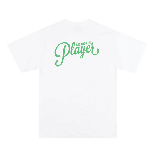 Alltimers League Player Tee White Green - ARROW & BEAST