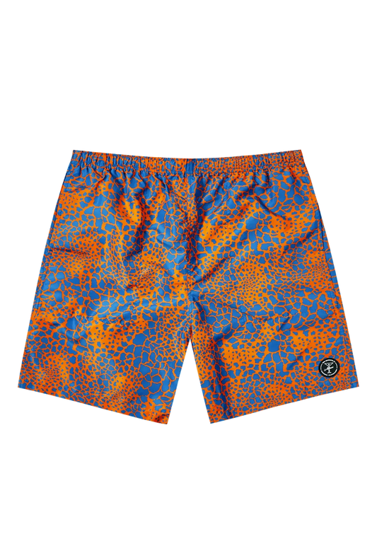Alltimers Raffe Camo Swim Shorts Orange - ARROW & BEAST