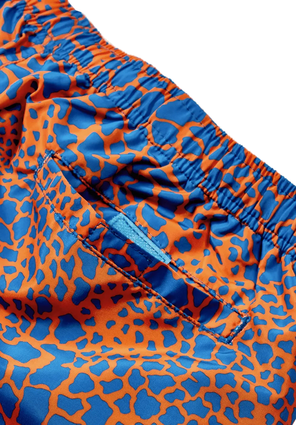 Alltimers Raffe Camo Swim Shorts Orange - ARROW & BEAST