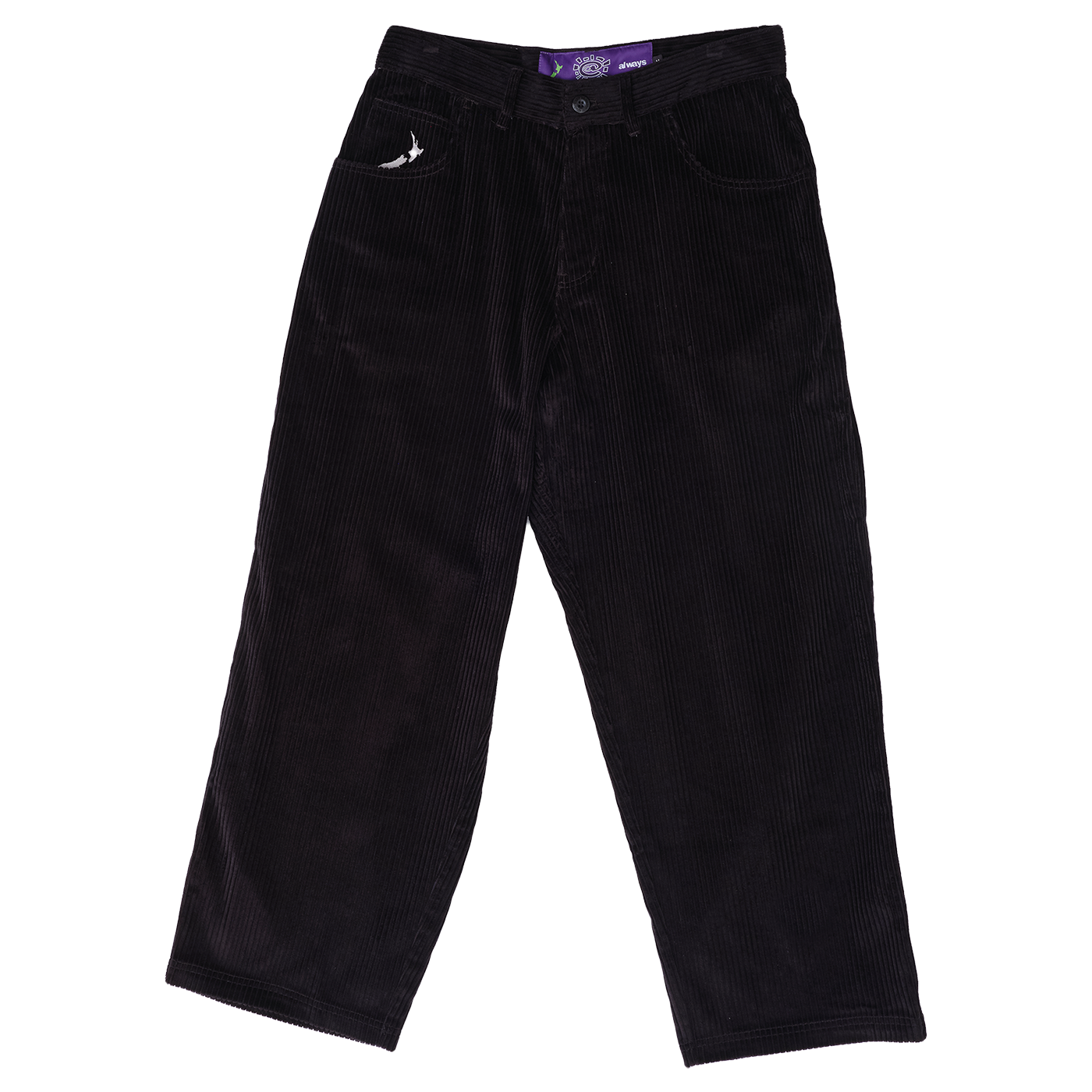 Always @ Range 5 Relaxed Thick Corduroy Pants Black