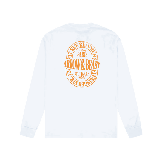 ARROW & BEAST Atelier Longsleeve White Orange