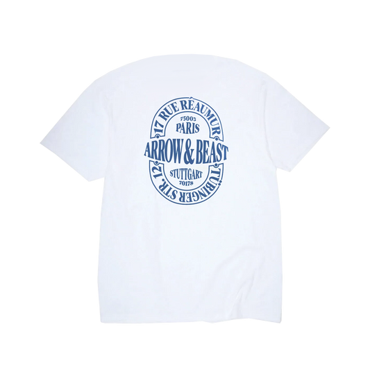 ARROW & BEAST Atelier Tee White Navy