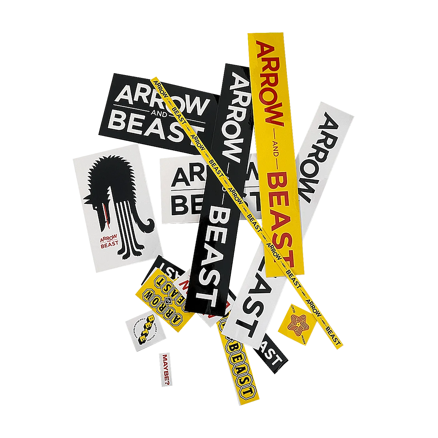 ARROW & BEAST Sticker Pack Black And Yellow - ARROW & BEAST