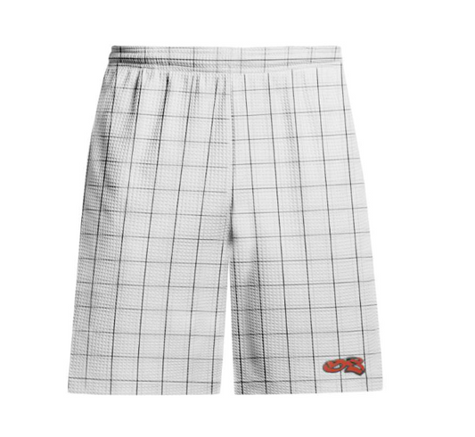 Yardsale XXX Check Waffle Shorts (Light Grey) Light Grey