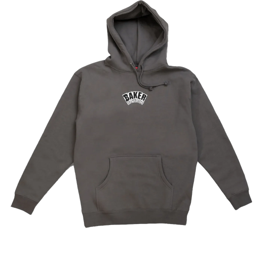 Baker Skateboards Arch Hoodie Charcoal - ARROW & BEAST