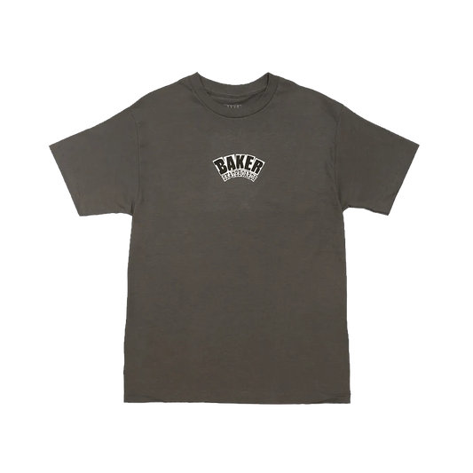 Baker Skateboards Arch Tee Charcoal - ARROW & BEAST
