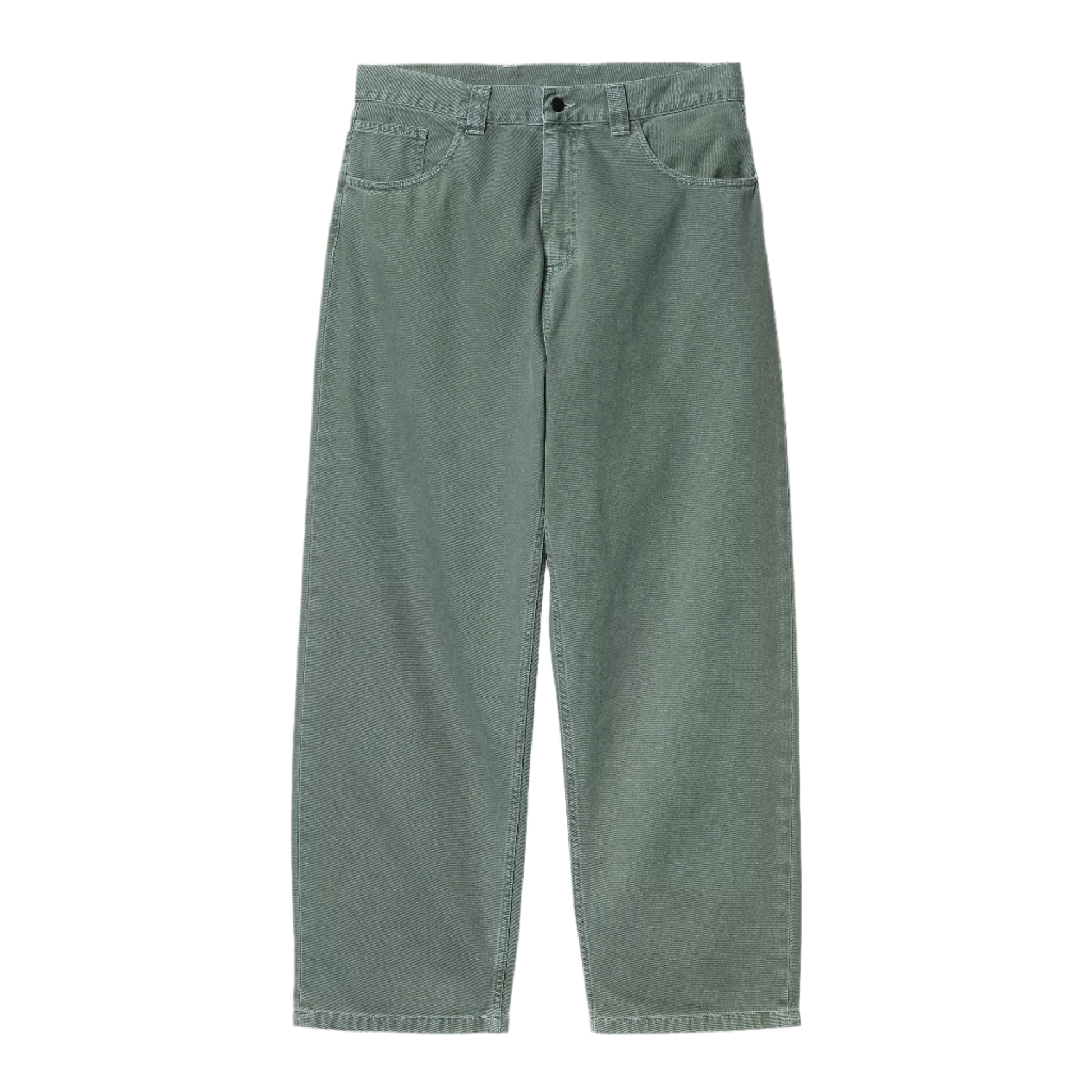 Carhartt WIP Brandon Pant Cotton Clark Twill Silver Pine stone dyed - ARROW & BEAST