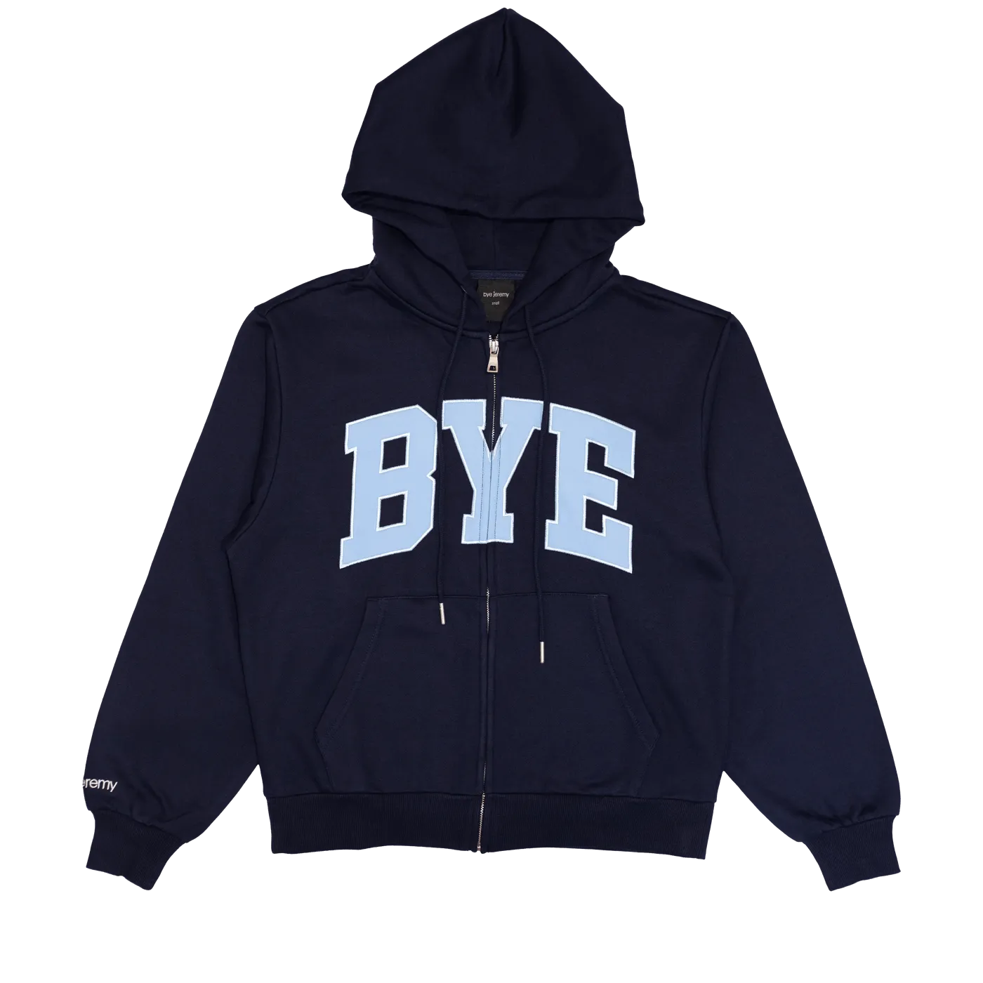 Bye Jeremy Bye Zip Hoodie Navy - ARROW & BEAST