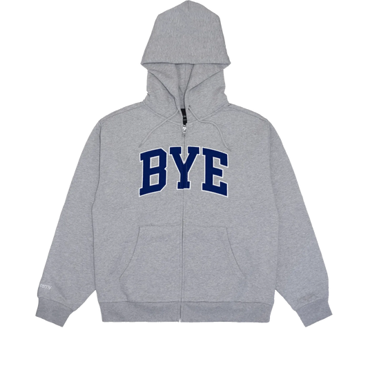 Bye Jeremy Bye Zip Hoodie Grey - ARROW & BEAST