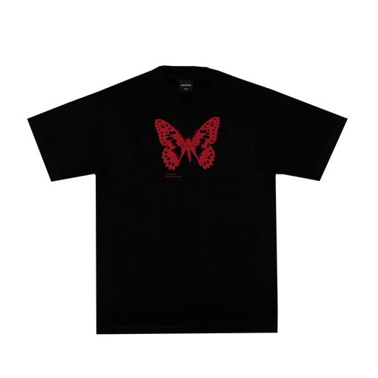Bye Jeremy Butterfly Tee Black Red - ARROW & BEAST