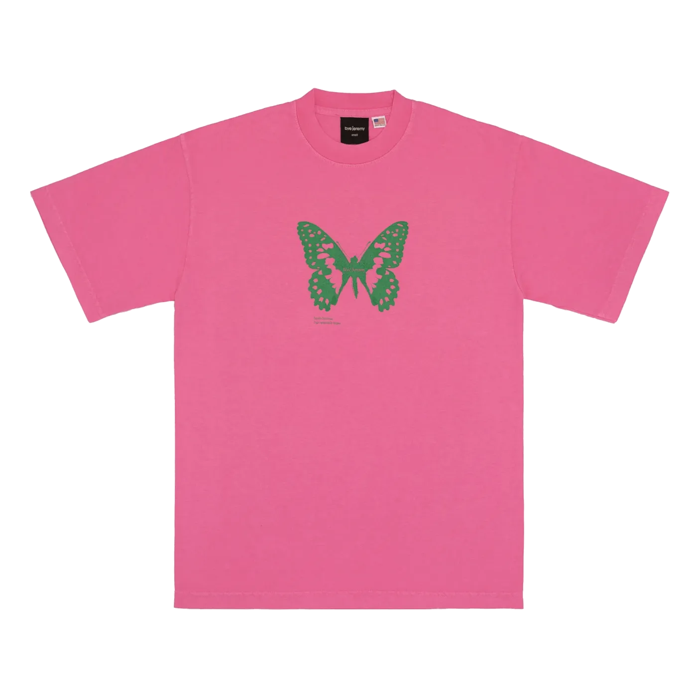 Bye Jeremy Butterfly Tee Pink Green - ARROW & BEAST