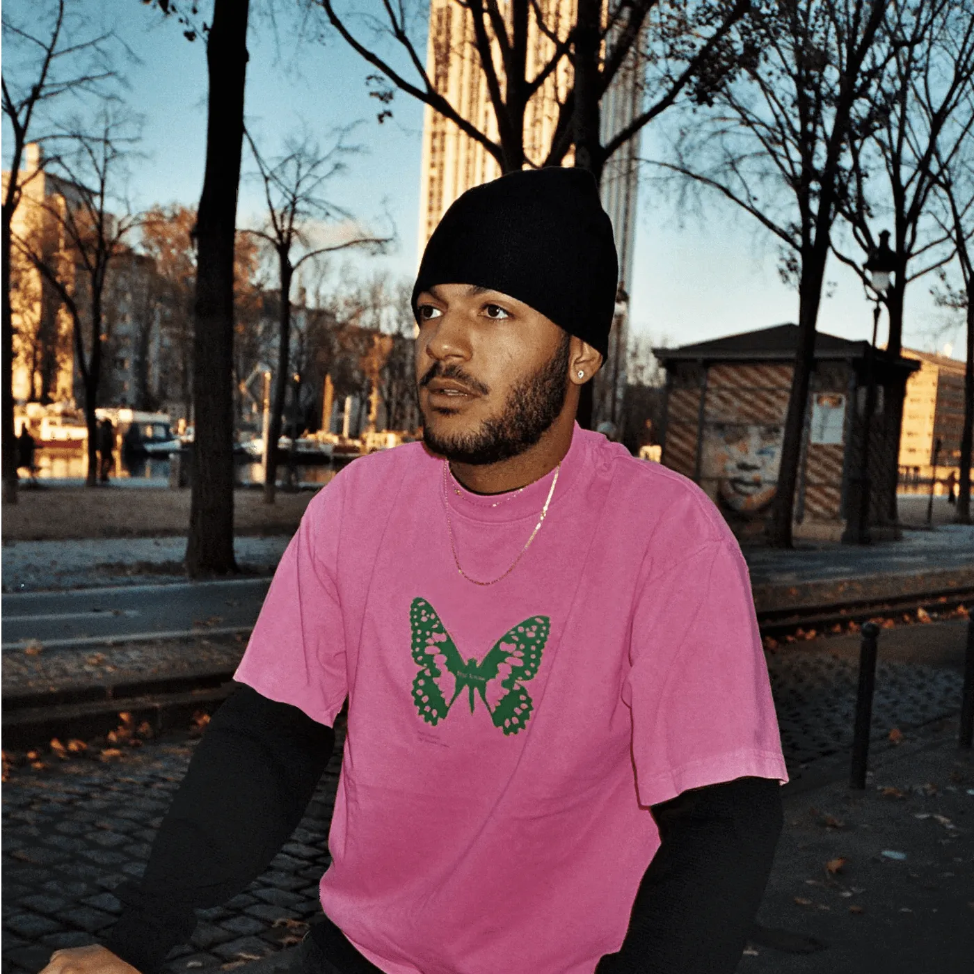 Bye Jeremy Butterfly Tee Pink Green - ARROW & BEAST