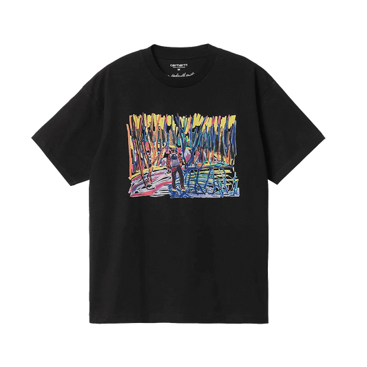 Carhartt WIP Ollie Mac Icy Lake Tee Black - ARROW & BEAST