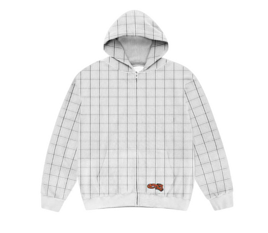 Yardsale XXX Check Waffle Hood (White) White
