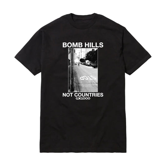 GX1000 Bomb Hills Not Countries T-Shirt Black - ARROW & BEAST