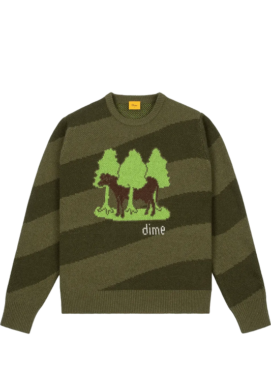 Dime MTL Bovine Wool Knit Crew Green ONLINE ONLY - ARROW & BEAST