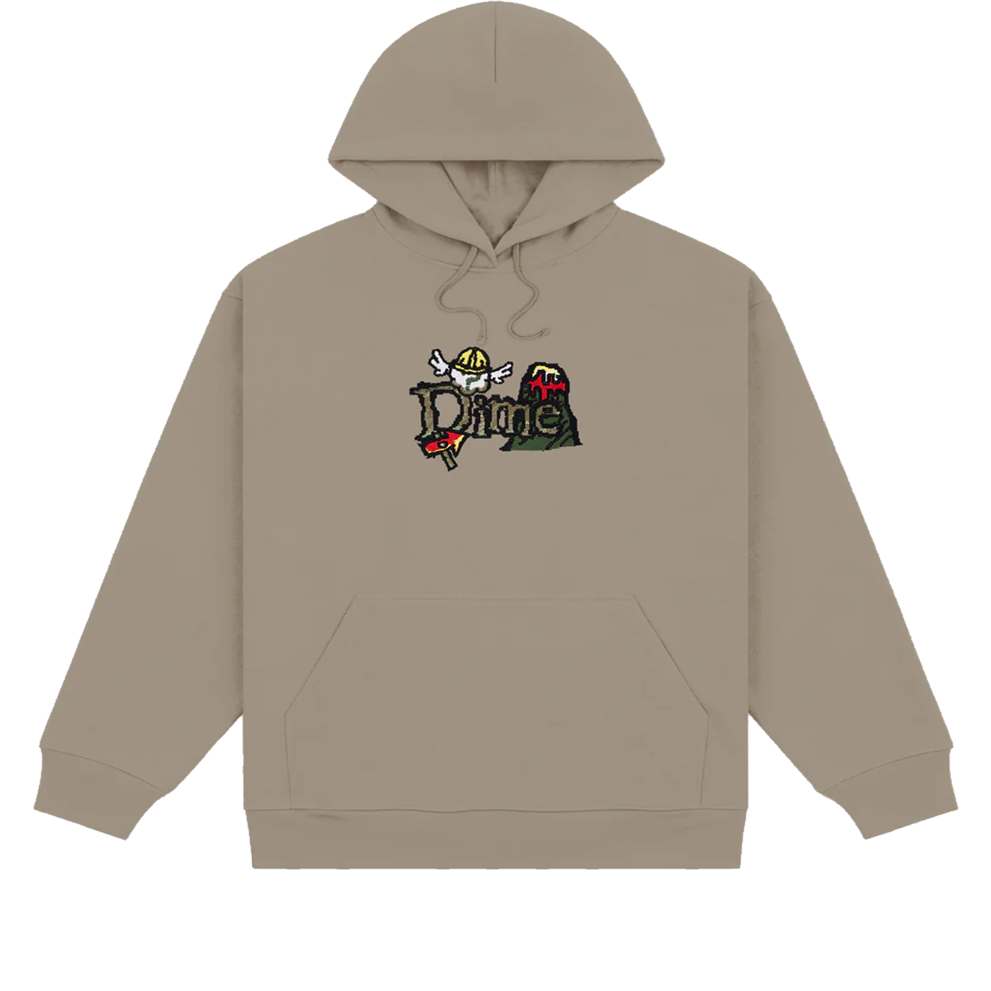 Dime MTL Classic Fuzzy Hoodie Driftwood