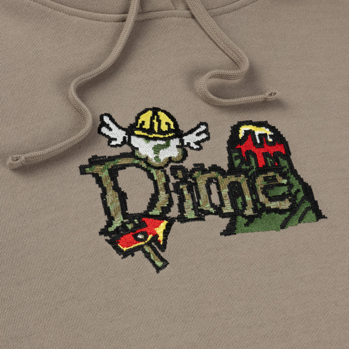 Dime MTL Classic Fuzzy Hoodie Driftwood