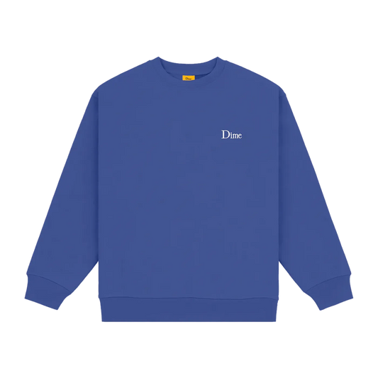 Dime MTL Classic Small Logo Crewneck Indigo - ARROW & BEAST